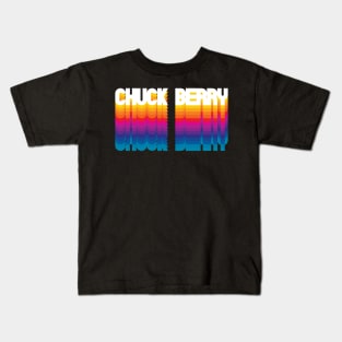 Retro Chuck Proud Personalized Name Gift Retro Rainbow Style Kids T-Shirt